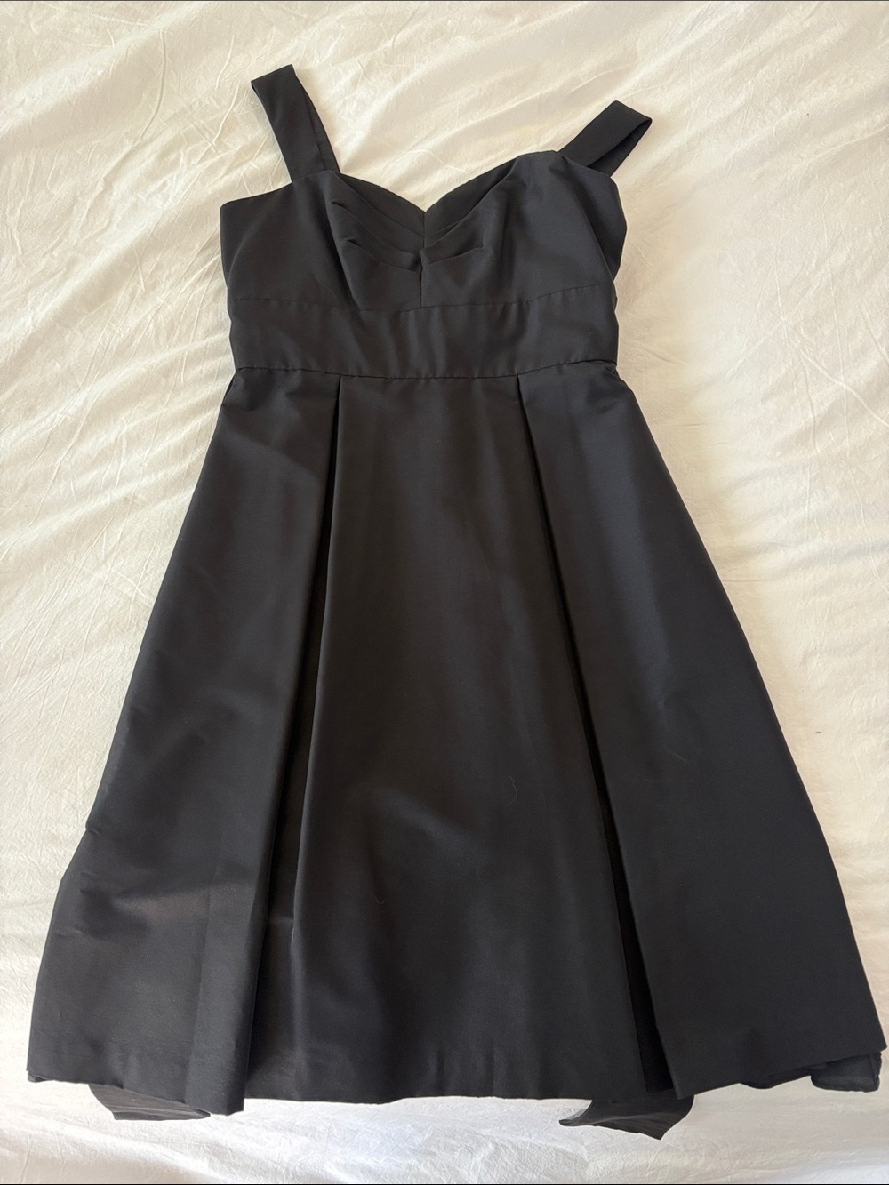White House Black Market Black Midi Fit-and-Flare Dress